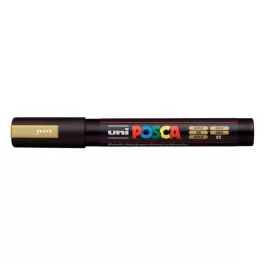 Dekormarker, 1,8-2,5 mm, UNI "Posca PC-5M", arany