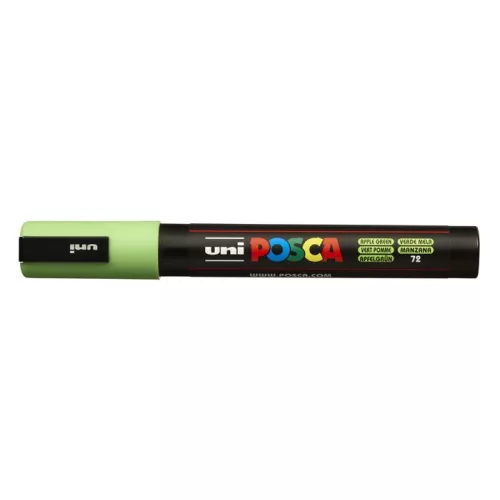 Dekormarker, 1,8-2,5 mm, UNI "Posca PC-5M", zöldalma