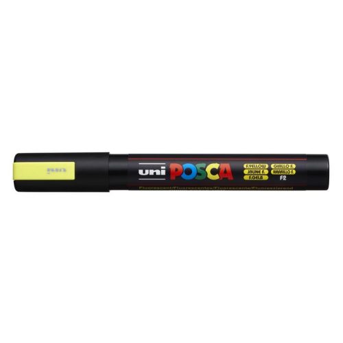Dekormarker, 1,8-2,5 mm, UNI "Posca PC-5M", fluor sárga