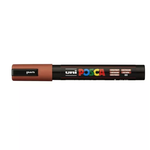 Dekormarker, 1,8-2,5 mm, UNI "Posca PC-5M", gesztenyebarna