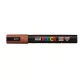 Dekormarker, 1,8-2,5 mm, UNI "Posca PC-5M", gesztenyebarna