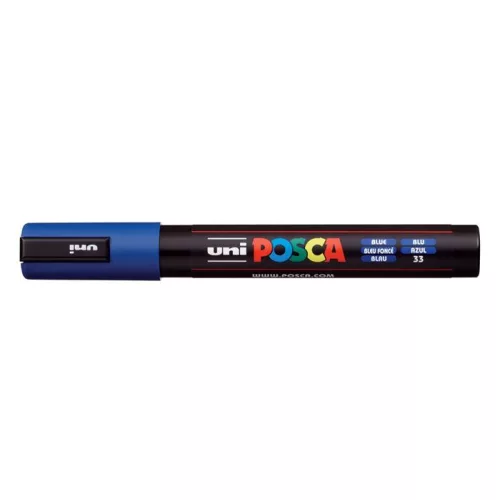 Dekormarker, 1,8-2,5 mm, UNI "Posca PC-5M", kék