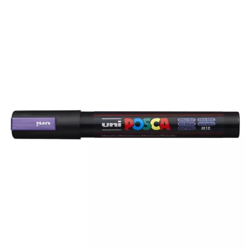 Dekormarker, 1,8-2,5 mm, UNI "Posca PC-5M", metállila