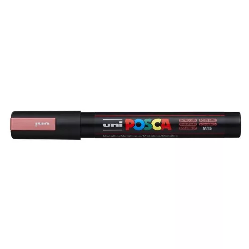Dekormarker, 1,8-2,5 mm, UNI "Posca PC-5M", metálpiros