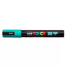   Dekormarker, 1,8-2,5 mm, UNI "Posca PC-5M", smaragdzöld