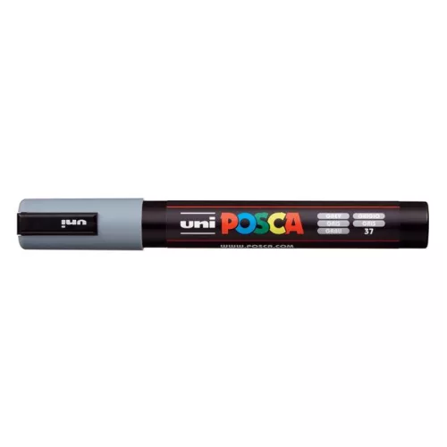 Dekormarker, 1,8-2,5 mm, UNI "Posca PC-5M", szürke
