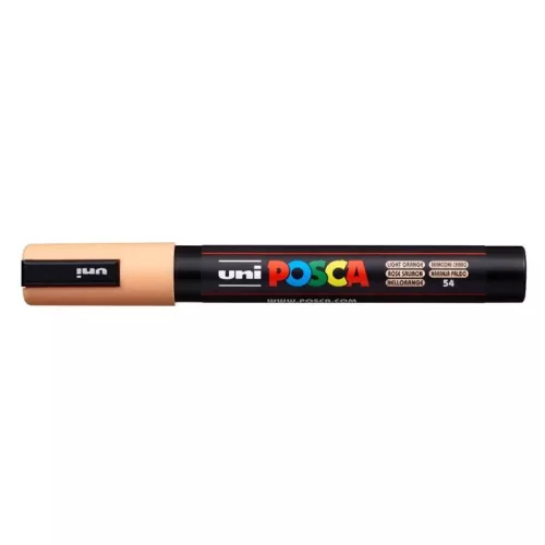Dekormarker, 1,8-2,5 mm, UNI "Posca PC-5M", világos narancssárga
