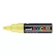 Dekormarker, 8 mm, vágott, UNI "Posca PC-8K", sárga