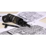 Rajzmarker készlet, UNI PIN "Tube", 9 különböző vonalvastagság, fekete