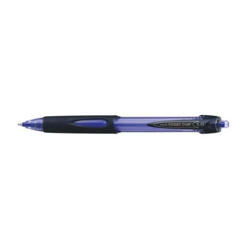 Golyóstoll, 0,4 mm, nyomógombos, UNI "SN-220 Powertank", kék