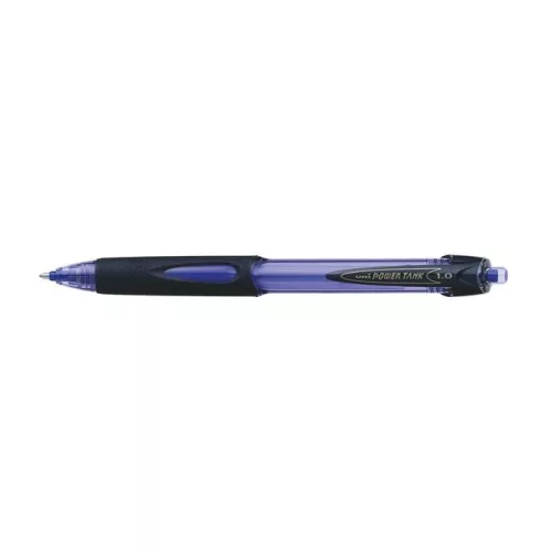Golyóstoll, 0,4 mm, nyomógombos, UNI "SN-220 Powertank", kék