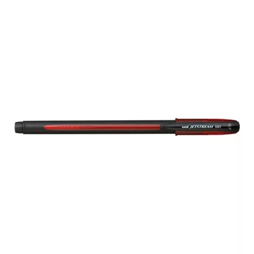 Golyóstoll, 0,3 mm, kupakos, UNI "SX-101 Jetstream", piros
