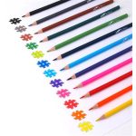 Színes ceruza készlet, háromszögletű, COOL BY VICTORIA, 12 különböző szín