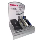 Golyóstoll display, 0,24 mm, teleszkópos, ZEBRA "SL-F1", kék