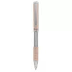 Golyóstoll, 0,24 mm, teleszkópos, rose gold színű tolltest, ZEBRA "SL-F1", kék