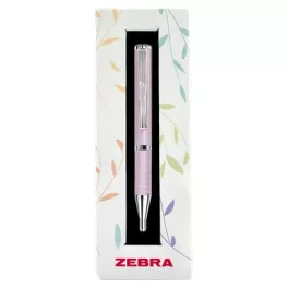   Golyóstoll, 0,24 mm, teleszkópos, babarózsaszín tolltest, ZEBRA "SL-F1", kék