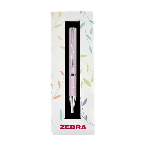Golyóstoll, 0,24 mm, teleszkópos, babarózsaszín tolltest, ZEBRA "SL-F1", kék