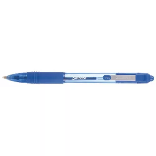 Golyóstoll, 0,27 mm, nyomógombos, ZEBRA "Z-Grip Smooth", kék