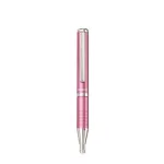 Golyóstoll, 0,24 mm, teleszkópos, metálpink tolltest, ZEBRA "SL-F1", kék