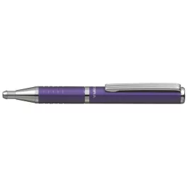   Golyóstoll, 0,24 mm, teleszkópos, metállila tolltest, ZEBRA "SL-F1", kék