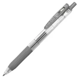   Zseléstoll, 0,33 mm, nyomógombos, ZEBRA "Sarasa Clip", szürke