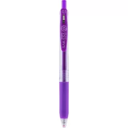   Zseléstoll, 0,33 mm, nyomógombos, ZEBRA "Sarasa Clip", lila
