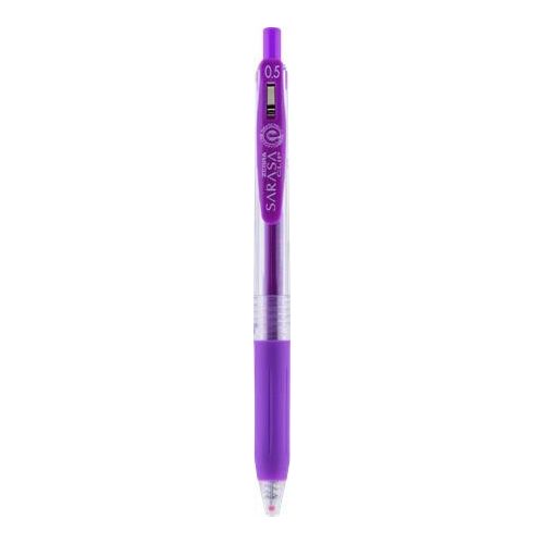 Zseléstoll, 0,33 mm, nyomógombos, ZEBRA "Sarasa Clip", lila