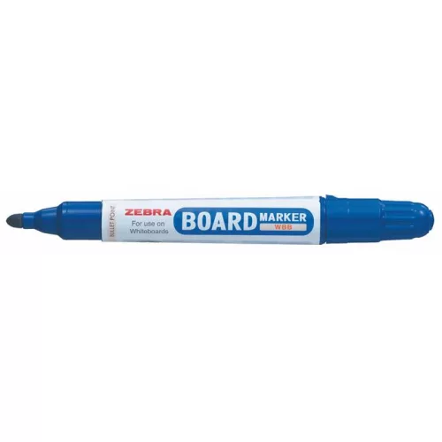 Táblamarker, 2,6 mm, kúpos, ZEBRA "Board Marker", kék