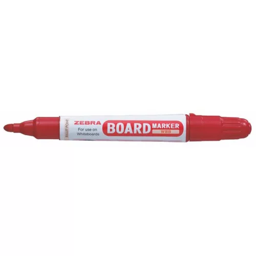 Táblamarker, 2,6 mm, kúpos, ZEBRA "Board Marker", piros
