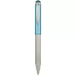 Golyóstoll, 0,24 mm, teleszkópos, rozsdamentes acél, világoskék tolltest, ZEBRA "Telescopic Metal Stylus", kék