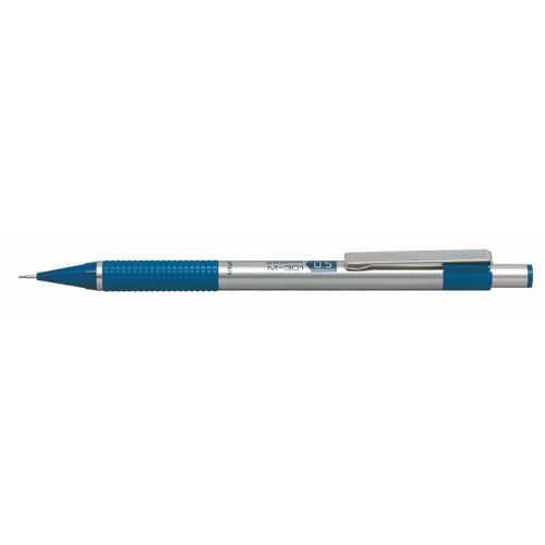 Nyomósirón, 0,5 mm, rozsdamentes acél, kék test, ZEBRA "M-301"