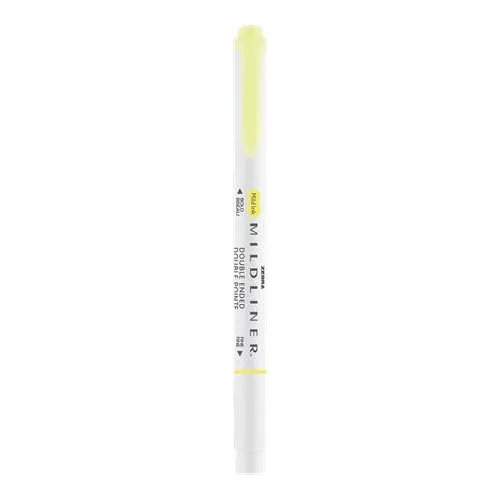 Szövegkiemelő, 1,0/3,5 mm, kétvégű, ZEBRA "Mildliner Fluorescent", sárga