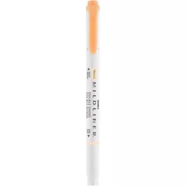   Szövegkiemelő, 1,0/3,5 mm, kétvégű, ZEBRA "Mildliner Fluorescent", narancs