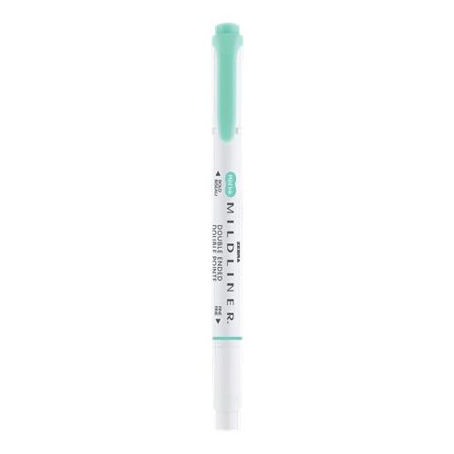 Szövegkiemelő, 1,0/3,5 mm, kétvégű, ZEBRA "Mildliner Fluorescent", türkiz