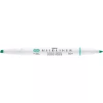Szövegkiemelő, 1,0/3,5 mm, kétvégű, ZEBRA "Mildliner Fluorescent", türkiz