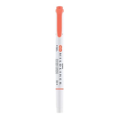 Szövegkiemelő, 1,0/3,5 mm, kétvégű, ZEBRA "Mildliner Warm", cinóber
