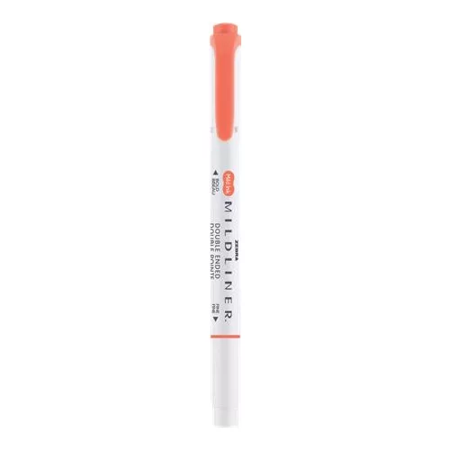 Szövegkiemelő, 1,0/3,5 mm, kétvégű, ZEBRA "Mildliner Warm", cinóber