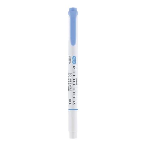 Szövegkiemelő, 1,0/3,5 mm, kétvégű ZEBRA "Mildliner Cool & Refined" kék