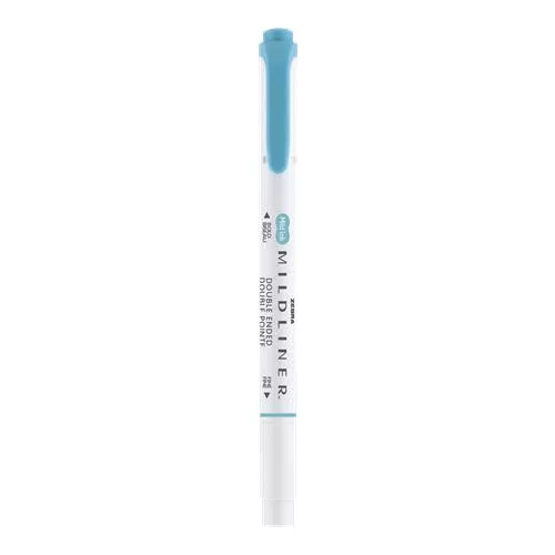 Szövegkiemelő, 1,0/3,5 mm, kétvégű, ZEBRA "Mildliner Warm", füstkék