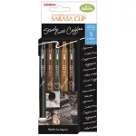 Zseléstoll, 0,33 mm, nyomógombos, ZEBRA "Sarasa Clip Coffee", 5 különböző szín
