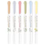 Szövegkiemelő készlet, 1,4/4 mm, kétvégű, ZEBRA "Mildliner Scented Fragrance", 6 különböző szín