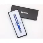 Golyóstoll, 0,24 mm, teleszkópos, metálkék tolltest, ZEBRA "SL-F1", kék