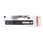 Golyóstoll, 0,24 mm, nyomógombos, ezüst színű klip, kék tolltest, ZEBRA "901", kék