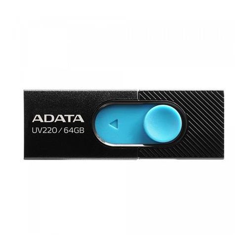 Pendrive, 64GB, USB 2.0, ADATA "UV220", fekete