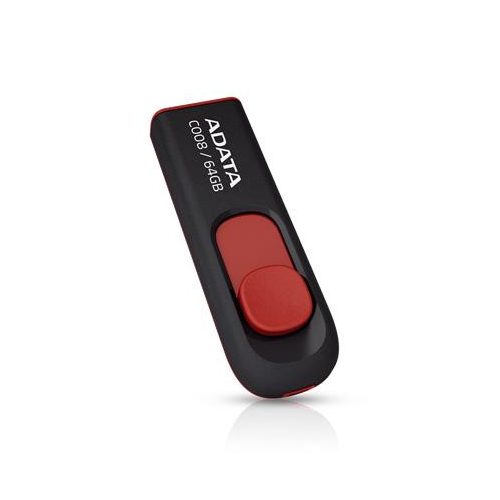 Pendrive, 64GB, USB 2.0, ADATA "C008", fekete