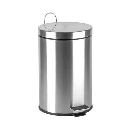 Pedálos szemetes, rozsdamentes acél, kivehető műa. vödörrel, 12l