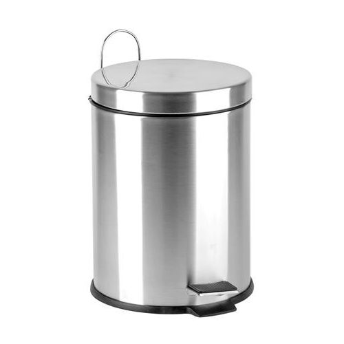 Pedálos szemetes, rozsdamentes acél, kivehető műa. vödörrel, 3l