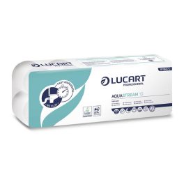   Toalettpapír, 2 rétegű, 10 tekercs, kistekercses, 22 m, LUCART "Aquastream 10"