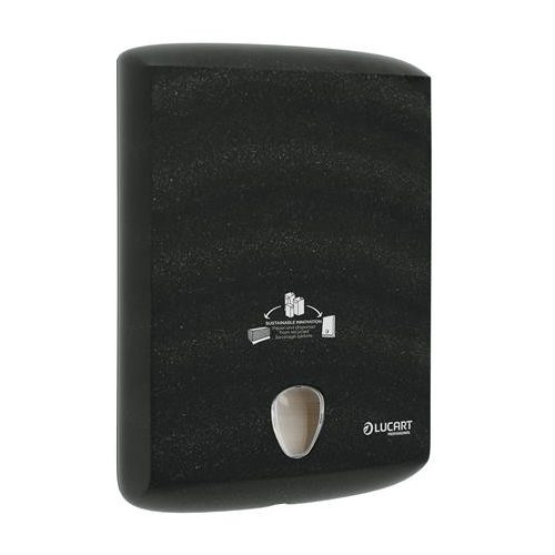 Kéztörlő adagoló, 40x29x13 cm, LUCART "EcoNatural", fekete