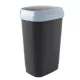 Billenős szemetes, 50 l, CURVER "Dual", fekete